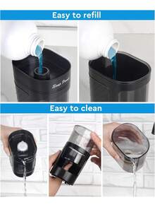 1个三合一皂液器，带海绵架，适用于厨房水槽洗碗，可分离脏水，方便取用液体，厨房用品，厨房配件，厨房工具 - 均碼 - 查看 7