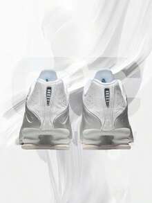 Nike Shox R4 White Bright Crimson Metallic Silver– Men's Lifestyle Sneakers – Shoes For Man -Vintage-Spring & Summer-Inspired Running Shoes, Shock-Absorbing Comfort, Gym To Streetwear Casual Wear-Mother's Day Gifts-Father's Day Gift–HQ1988 101 - 白色/白色/亮紅色/金屬銀色 - 查看 4