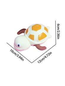 1个发条小海龟洗澡玩具，婴幼儿洗澡戏水玩具，男孩女孩互动洗澡玩具 - 彩色 - 查看 6