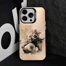 Funda de Teléfono para Juego T-Team F-Fortress 2 para 17,16,15,14,13,12,11,Pro,Max,Plus,E Cubierta Negra de TPU - Z1 - Ver 10