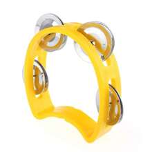 1PC 3.5-Inch Mini Plastic Percussion Tambourine For Adults Hand Tambourine Musical Instrument 4 Bells On ABS Tambourine Musical Rhythm Instrument Hand Held Percussion Drum For Party Performance Concert - Multicolor - View 12