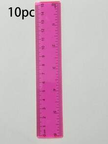 1 pieza/5 piezas/10 piezas Reglas de plástico transparente de 6 pulgadas, reglas, pulgadas, suministros de aprendizaje para estudiantes, artículos de oficina, artículos del hogar, papelería, herramientas de medición, regalos para maestros, útiles escolares, artículos esenciales para la temporada de regreso a clases (Reglas de plástico transparente, escala precisa - Herramientas de medición de PVC duraderas) - Multicolor - Ver 16