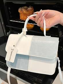 Milky White Minimalist Handbag! Elegant High-End Vibe, Versatile Tote & Crossbody Design