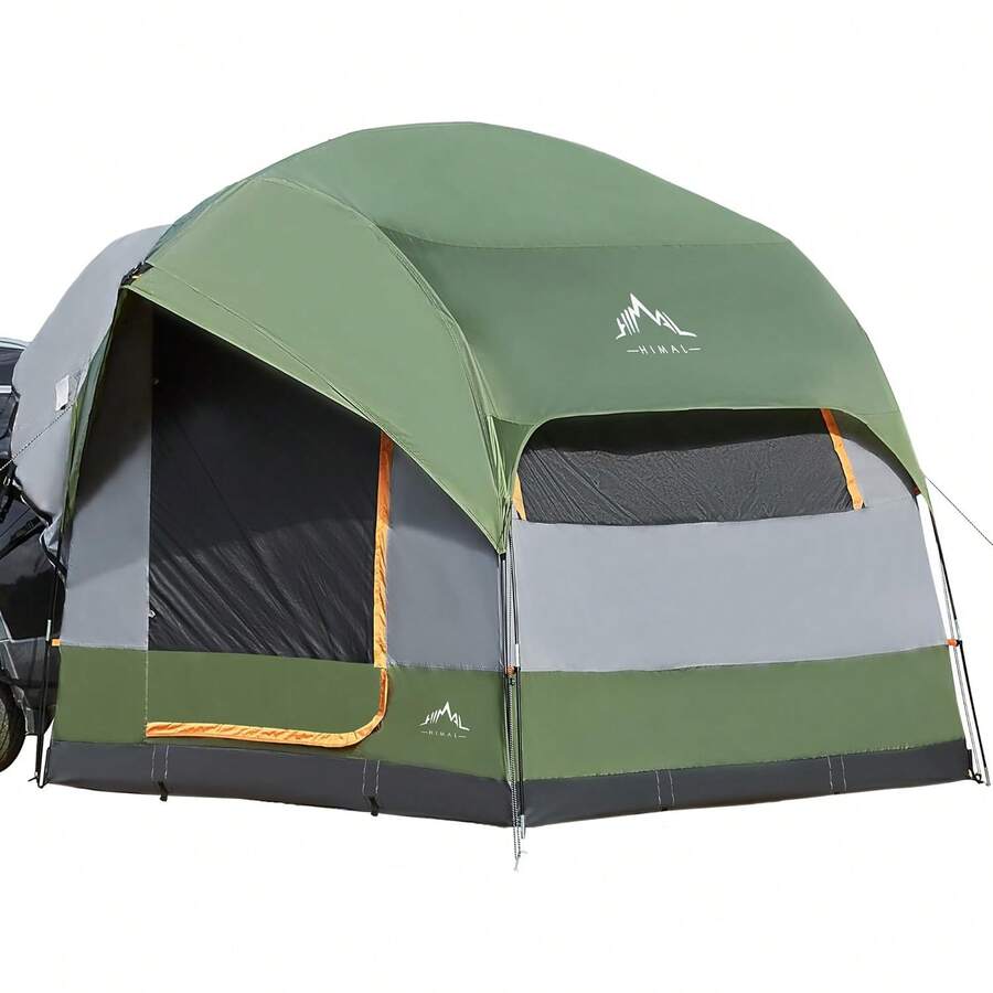 SUV Tent For Camping, Waterproof PU3000mm Spacious Double Layer Design For 5-8 Person, Includes Rainfly And Storage Bag, 8FT L X 8FT W X 7.2FT H - Green - View 1
