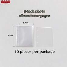 A8 Mini Three-Ring Macaron Ring Binder Cover, Double Buckle DIY Collection Book, Set Of 10 For 3-Inch Postcards, Card Case, Ring File Storage, Idol K-Pop Cards - Multicolor - View 11