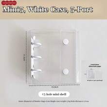 A8 Mini Three-Ring Macaron Ring Binder Cover, Double Buckle DIY Collection Book, Set Of 10 For 3-Inch Postcards, Card Case, Ring File Storage, Idol K-Pop Cards - Multicolor - View 18