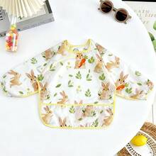 1 件儿童围兜婴儿长款防溢防水喂奶围兜，反穿吃饭，婴儿食物围兜 - 彩色 - 查看 9