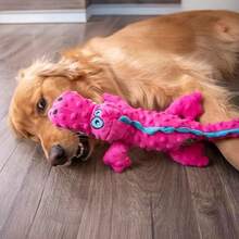 goDog With Chew Technology Tough Plush Dog Toy, Blue,(Large Rosa) - Multicolor - Ver 8