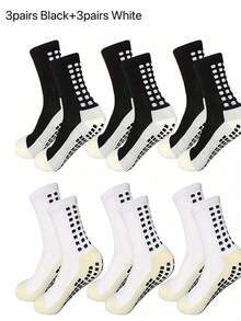 4/5/6 đôi tất thể thao nam hiệu suất cao có độ bám tốt - Vải thấm hút mồ hôi, thoáng khí - Lý tưởng cho bóng đá, bóng rổ và chạy bộ - Nhiều màu - Xem 4