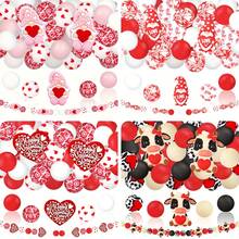 25pcs Silicone Beads With Heart Pattern Print, Cow Shaped Silicone Beads, Loose Beads Suitable For Jewelry Making, Earrings, Necklaces, Bags, Pens, Phone Chains, Makeup Brushes, Keychains And Other DIY Crafts, Holiday, Birthday, Valentine's Day Gifts - Valentine's Day Series - View 2