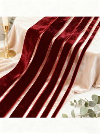 4.5米丝绒缎带，6-38毫米多种尺寸可选，单面缎带，适用于礼品包装、婚礼、节日派对、DIY发饰、礼品等。