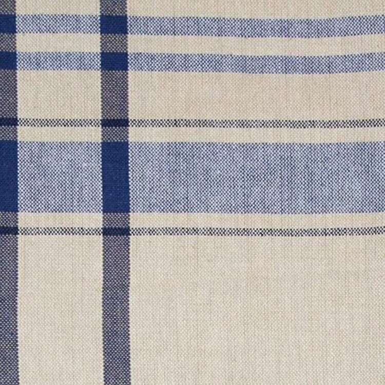 DII 100% algodón, Lavable a máquina, Mantel Individual a Rayas francesas para cenas, Verano y picnics Aire Libre, Nautical Blue Stripes, Tablecloth - 60 x 84, 1(70 cm (Redondo) Gris pardo con azul náutico) - Multicolor - Añade 2