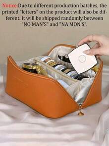 1 Stück Make-up Tasche aus PU, tragbare Kosmetik Aufbewahrungstasche, Organizer mit großer Kapazität für Make-up Utensilien - hergestellt aus wasserundurchlässigem PU Material, mit Reißverschluss, tragbar, geeignet für Reisen, Make-up im Schlafzimmer, Kosmetikaufbewahrung im Badezimmer, Hautpflege, Lippenstifte, Reisezubehör, Wohnheim Mehrzweck, Reiseessentials, Valentinstag Geschenk, Urlaubsgeschenk - Braun - Übersicht 12