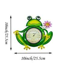 Termômetro externo de 25 cm em formato de sapinho fofo - Sem bateria, à prova d'água e durável, design decorativo para jardins, pátios e salas de estar.