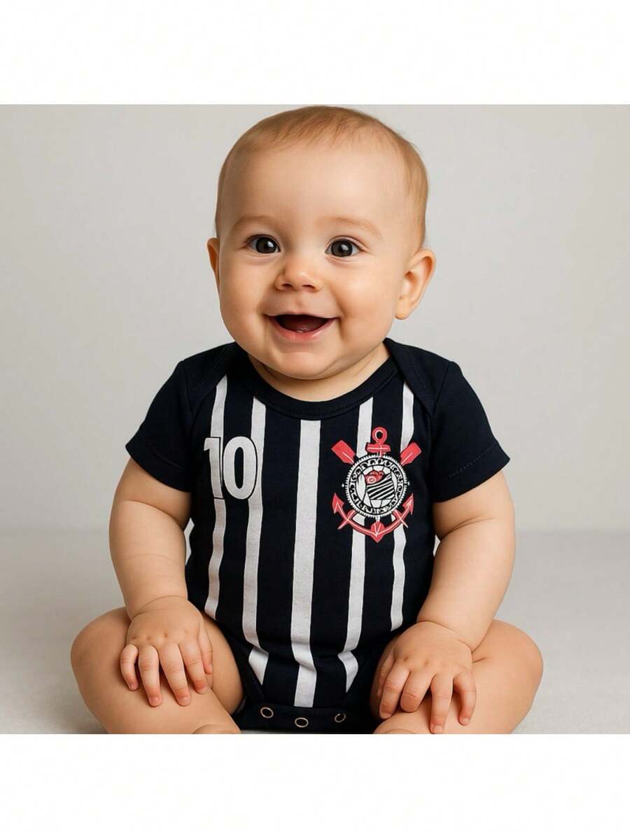 Body Corinthians Time Futebol Temático Festa Aniversário Gaviões da Fiel Timão Bebê Chá Revelação