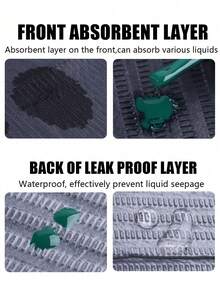 125片装一次性粉黑美甲桌垫，可折叠清洁垫，美甲沙龙桌布/修甲巾，多功能美容纹身垫 - 彩色 - 查看 5