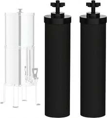 NSF/ANSI 42 Certified Black Purification Elements, For BB9-2® Water Filters Replacement, Compatible With Berkey Gravity Filtration System, Replacement For Berkey Black Filter, Pack Of 2 - màu đen - Xem 1