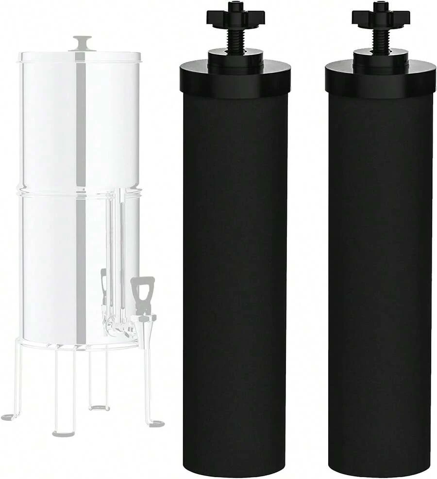 NSF/ANSI 42 Certified Black Purification Elements, For BB9-2® Water Filters Replacement, Compatible With Berkey Gravity Filtration System, Replacement For Berkey Black Filter, Pack Of 2 - màu đen - Xem 1