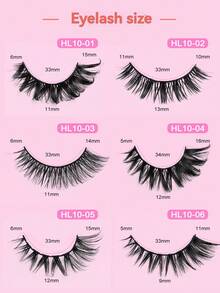 10 paires/boîte - Faux cils naturels bouclés et épais de style européen et américain, tige noire en forme de D, cils naturels épais et bouclés, accessoires de maquillage des yeux en boîte, faux cils à grands yeux, cils longs, épais et naturels entrelacés, faux cils en grappe épais et allongés en forme d'aile pour le cosplay - Multicolore - Voir 5