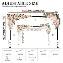 1 Pcs 3.3x9ft Adjustable Square Metal Table Stand For Indoor & Outdoor Events With Clip For Weddings Birthdays Parties Festivals Decor - 黑色 - 查看 2