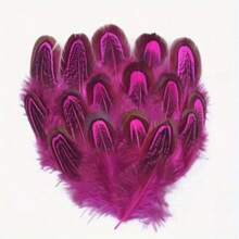 30 Pieces/Handmade Fabric Artificial Simulation Feathers -2-3 Inches Large Elegant Decoration Craft Simulation Feathers, Including Bright Pink, Purple, Green, Gold, Brown, Black, White, Orange, Yellow, Red, Blue, Blue-Green, Lavender, Peach, Beige, Gray, Navy Blue, Chestnut And Other Colors - Suitable For Wedding, Halloween, Birthday Party Decoration, DIY Handicrafts, Clothing Activities - Exquisite Patterns And Natural Textures Of Feather Decoration Sets, Feather Decorations, Feather Accessories, Etc - Hoa - Xem 11