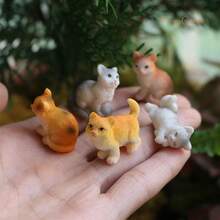 Miniature Resin Animal Figurines – Tiny Forest & Farm Mini Animals Set For Fairy Garden Decor, DIY Micro Landscape, Moss Terrarium, Bonsai, Plant Pot & Desktop Scene Accessories - 彩色 - 查看 7