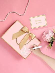 Premium Paper Gift Bag With Handles & Ribbon Bow, Includes Greeting Card & Tissue Paper, Large Size Suitable For Bridesmaids, Birthday, Valentine's Day, Wedding, Christmas, Mother's Day, Father's Day, Party Favors