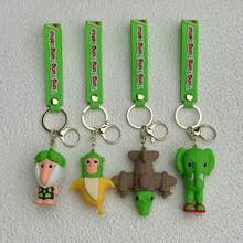 1个新款意大利Brainrot动物Tralalero Tralala钥匙扣，趣味Sigma Skibidi Rizz猫咪傻瓜表情包钥匙扣，粉丝朋友礼物 - 彩色 - 查看 3