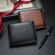 CARRKEN 新款男士钱包 时尚复古渐变色多功能对折钱包 青年学生多用途多卡位钱包 男士钱包 迷你钱包 钱包 小钱包 零钱包 男士钱包 皮革 - 棕色 - 查看 8