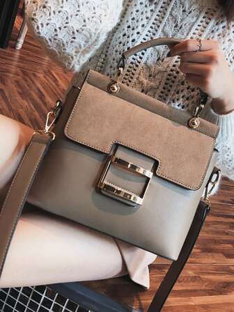 Women's Retro Fashion Handbag, Matte Flap Wide Strap Crossbody Bag, Versatile For Commuting, Shopping, Outing