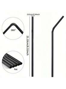 100pcs Drink Straws, Party Straws For Home Gatherings, Multi-Purpose Straws, Outdoor Camping And Beach Dinner Straws, Holiday Party Drink Straws, Beverages, Milk, Soda, Parties, Whiskey, Wedding Celebrations, Cocktail Tea Chocolate Hot/Cold Drink Cups, Travel Mugs, Various Festive Occasions, Halloween, Christmas - Multicolor - View 10