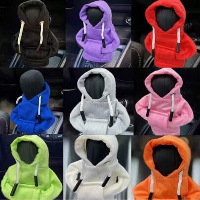 Shift Knob Hoodie, Car Gear Shift Cover Hoodie Car Gear Shift Knob Cover Set Shifter Knob Hoodies Covers For Automatic Car Shifter