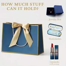 1个大号纸质礼品袋，内含2张薄纸和1张贺卡，带提手，适合送给女性、女孩、伴娘，也适合作为生日、情人节、婚礼派对礼物。 - 彩色 - 查看 7