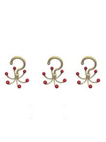 Conjunto de 1/3/5/10 ganchos multiuso coloridos com dopamina, ganchos multiuso de plástico duráveis, ganchos giratórios para pendurar cintos, especialmente projetados para pendurar coletes, gravatas, cintos, bolsas, lenços e outros itens. Ganchos giratórios com quatro garras, ganchos multiuso para casacos e outros objetos. - Multicolorido - Ver 13