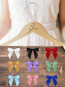 1件装新郎新娘个性化婚礼衣架，木质新娘衣架，定制款“先生和太太”衣架，带蝴蝶结，适用于燕尾服、新娘派对、婚礼礼物，白色、黑色、金色、紫色、绿色、蓝色、粉色、宝蓝色蝴蝶结 - 蝴蝶結2 - 查看 35