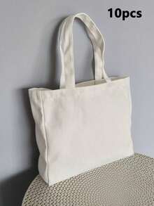 1个多功能帆布手提袋，大容量购物旅行手提包，可重复使用的日常购物袋，可折叠便携帆布袋，适合DIY绘画，肩背帆布手提袋，可重复使用的手提包，帆布手提袋，适合日常使用和旅行，多隔层学生手提包，非常适合海滩，旅行帆布手提袋，理想的圣诞礼物