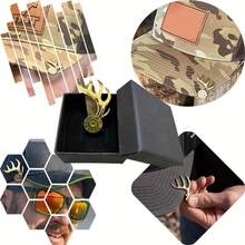 1 Piece Durable Alloy Antler Hat Clip, Suitable Hunting And Outdoor Adventures - Adjustable Deer Design With Gold Embellishments, Fathers And Hunters (Father's Day, Birthday)