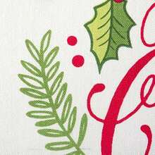 DII Mantel Redondo de algodón de 70 Pulgadas, Ramas de Acebo – Perfecto para cenas, Navidad, día Festivo o Uso Diario(Placemat Set Juego de 6 manteles individuales.) - Multicolor - Ver 2