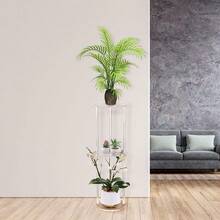 1pc 3-Tier Transparent Acrylic Drink Table, Suitable For Living Room, Bedroom, Bathroom, Office, Multi-Scene, Portable & Mobile Side Table - Transparent - View 5