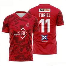 Camiseta deportiva de manga corta de secado rápido para hombre y mujer, Hapoel Tel Aviv Football Club, verano 2026 - 3DDUANX01606 - Ver 9