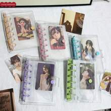 A7 Clear Ring Notebook/Ring Binder/Photo Album With 10 A7 Refills, Monthly/Dot/Grid/Rule Refill Notebook, A7 Ring Planner - Multicolor - View 7