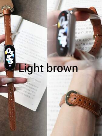 Geeignet für Xiaomi Mi Band 8/9/10 Keramik Pro Slim Armband, Lederarmband, abnehmbar, modisch, vielseitig, geeignet für Herbst/Winter