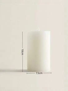 象牙白圆柱形蜡烛，多种尺寸可选，桌面装饰，氛围蜡烛，婚礼装饰，情人节礼物 - 白色-圓柱蠟燭 - 查看 13