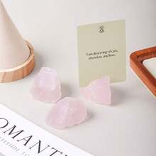 1 buc natural cuarț roz cristal piatra brută notă suport piatră prețioasă creativă pagină Turner papetărie decorativă Crăciun Ziua Recunoștinței cadou