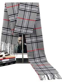 Classic Plaid Scarf, Versatile Boyfriend Gift, High-Quality Reversible Warm Scarf For Men And Women, Suitable For Autumn/Winter - Multicolor - View 3