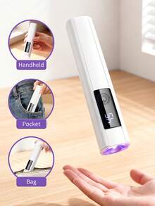 XEIJAYI 1个迷你可充电UV LED美甲灯，适用于凝胶美甲，快速干燥，UV LED凝胶指甲油美甲烘干灯，美甲工具，可充电沙龙设备 - 白色 - 查看 6