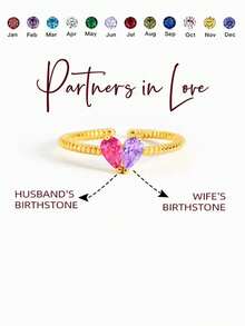 Chiếc nhẫn hở đính đá sinh nhật cá nhân hóa này là món quà hoàn hảo dành cho người yêu thương của bạn. Viên đá hình quả lê và thiết kế hình trái tim tượng trưng cho tình yêu sâu đậm giữa hai người. Hãy tặng món trang sức độc đáo và ý nghĩa này cho vợ bạn để bày tỏ lòng trân trọng của bạn dành cho nàng. - Nhiều màu - Xem 6