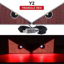 Ojos de Parabrisas de Coche  Luz LED Roja para Ventanilla de Coche Diseño Único y Atractivo con Efecto Iluminado - A - Ver 1