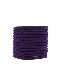 1 Pair Dark Purple Simple Round Solid Color Shoelaces, Suitable For Sneakers, Skate Shoes, Casual Shoes - Purple - View 4
