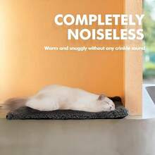 Lit auto-chauffant pour chat, tapis auto-chauffant pour animaux de compagnie, coussin pour animaux de compagnie super chaud pour une utilisation intérieure et extérieure, avec housse amovible, fond antidérapant, lavable, sans chauffage électrique - Gris - Voir 4